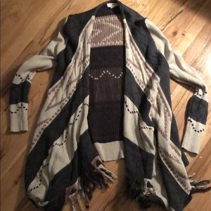 Sun & Shadows Nordstrom Aztec Fringe Cardigan